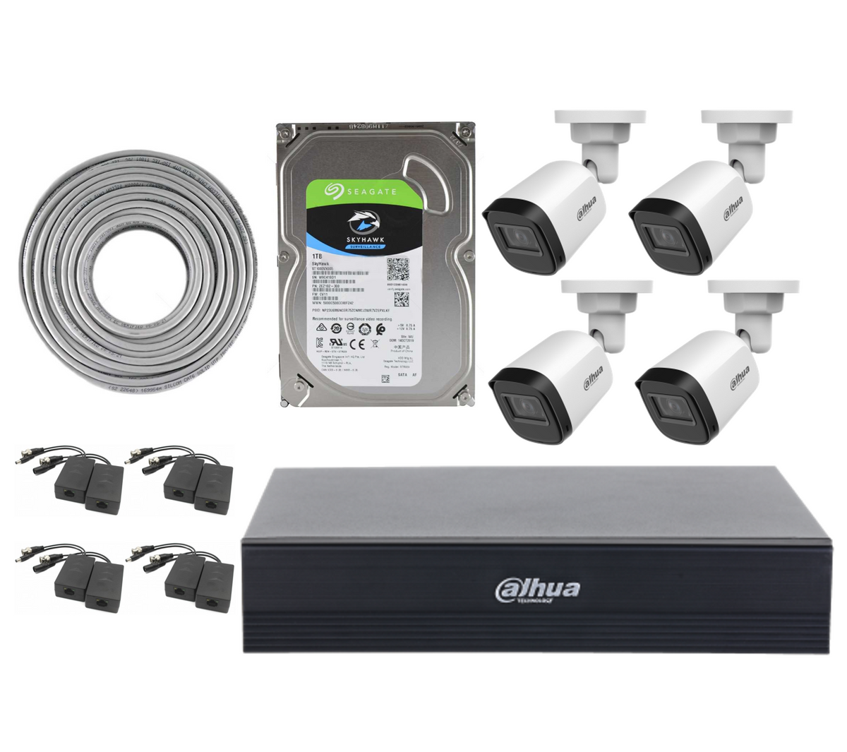 Dahua 4Ch Cooper XVR Kit with 4xBullet Cameras