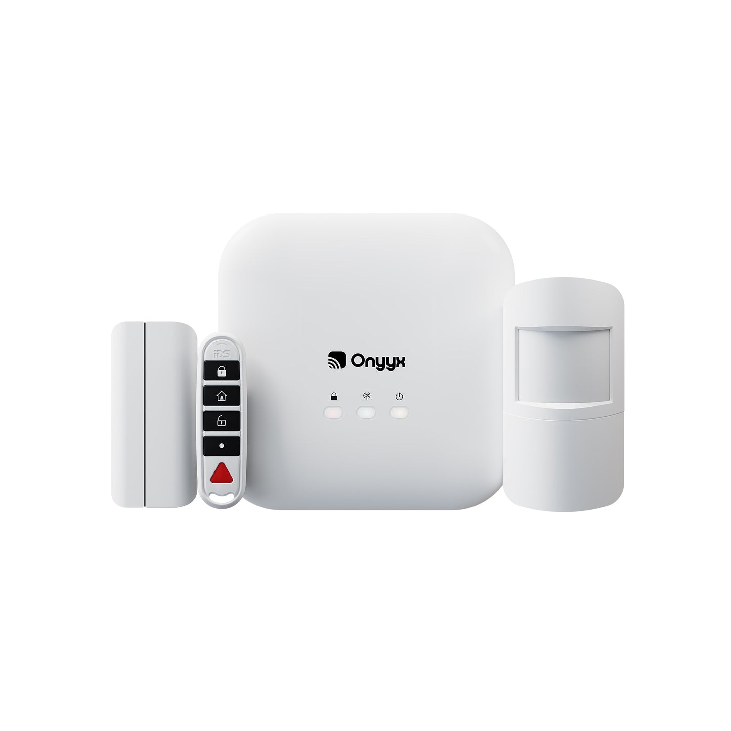 Onyyx Wireless Solution Incl Hub 5 Button Remote Indoor MotionSense Sensor DoorSense