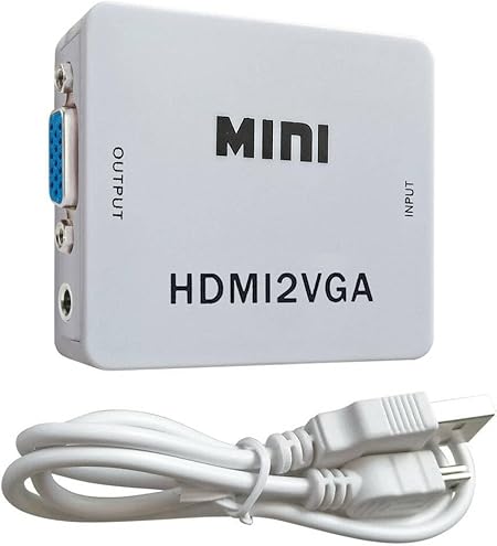 HDMIVGA Mini HDMI to VGA Converter for PC and Audio