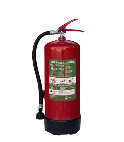 9KG GreenMist Lithium Extinguisher Filled