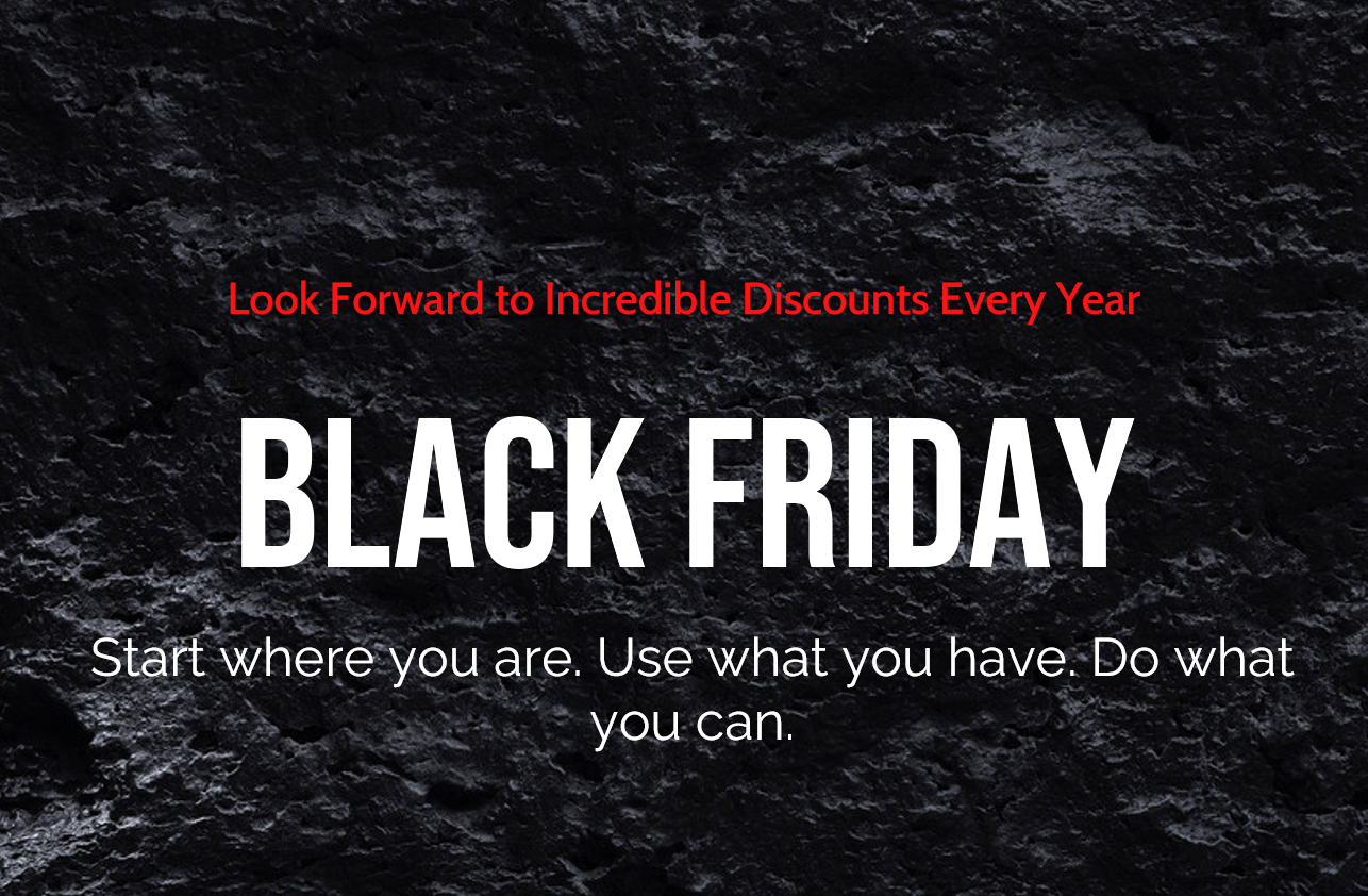 Black Friday is Here - Up to 70% Discount!