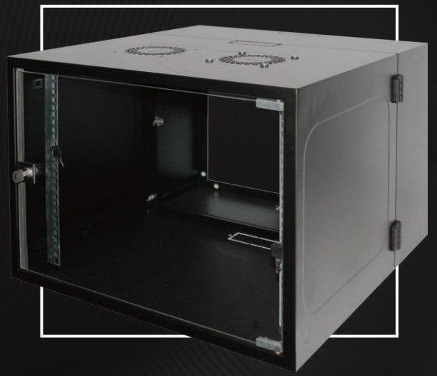 12U Wall Box 400 Deep Glass Door