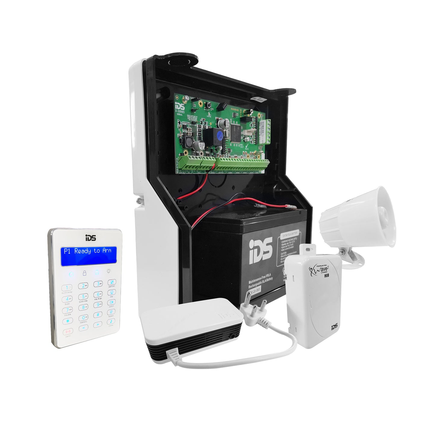 IDS X64 Wireless Alarm Kit Including Touch LCD Keypad Xwave2 HUB