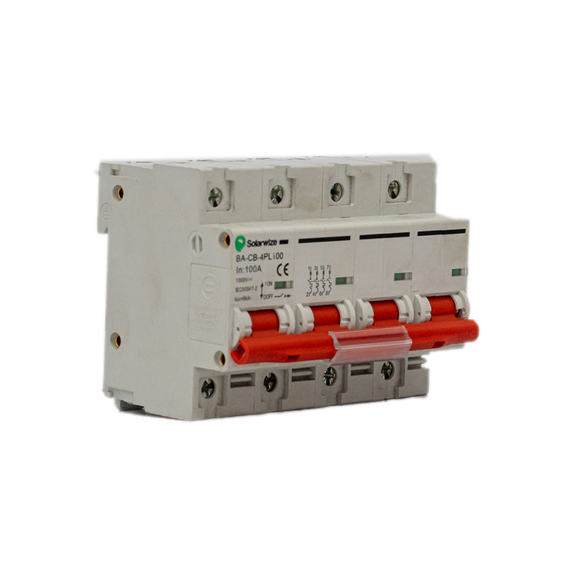 Solarwize DC Circuit Breaker 100A 4P 1000VDC