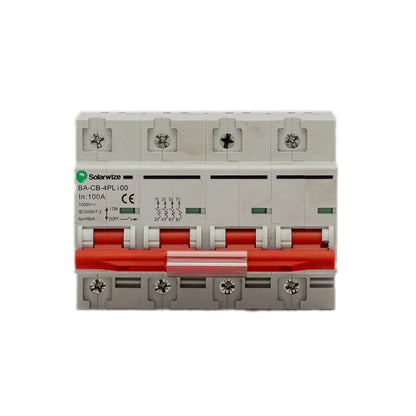 Solarwize DC Circuit Breaker 100A 4P 1000VDC