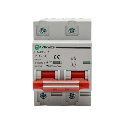 Solarwize DC Circuit Breaker 125A 2P 12-500VDC