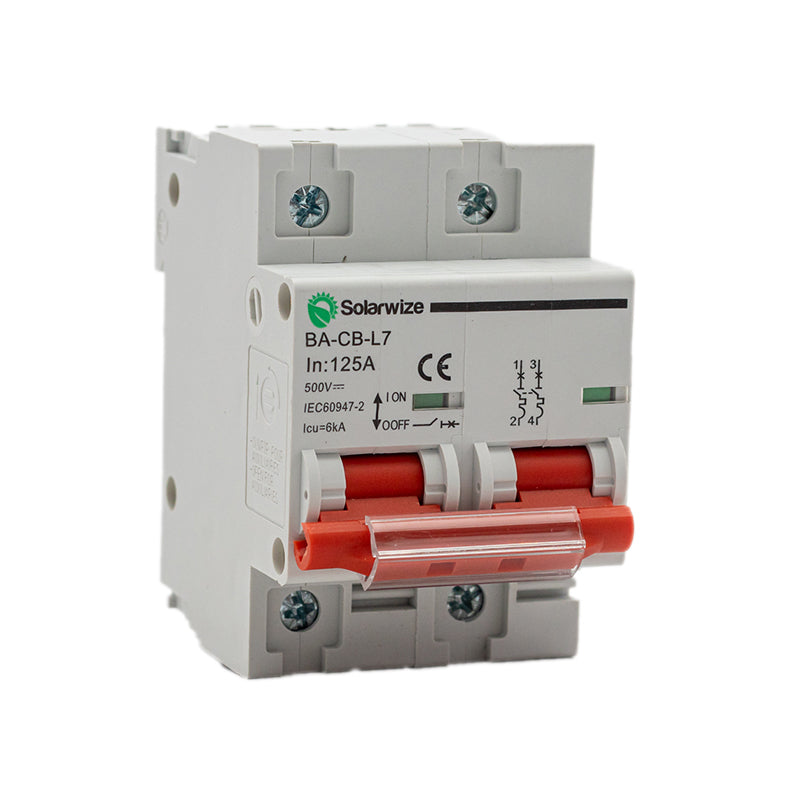 Solarwize DC Circuit Breaker 125A 2P 12-500VDC