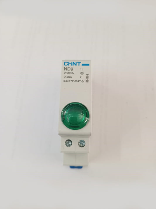 Chint Green LED Indicator 230V DIN