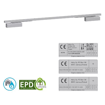 ASSA ABLOY FD462-DC700 Heavy-Duty Cam-Motion® Double Door Closer with Dual Electromechanical Hold-Open