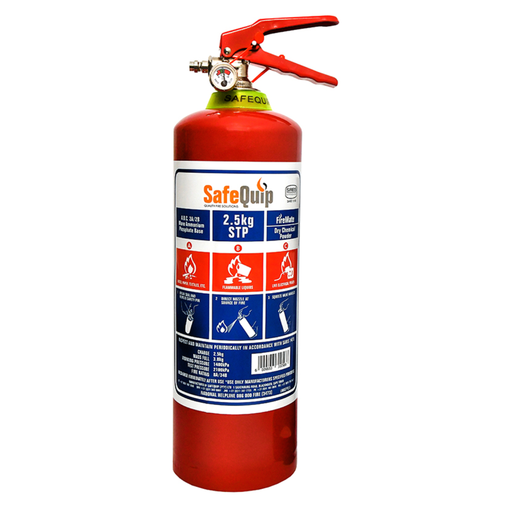 2.5kg DCP Fire Extinguisher - Dry Chemical Powder – SecureRite