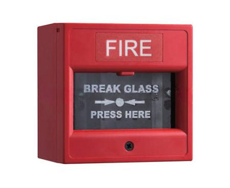 Red Break Glass Green Single Pole