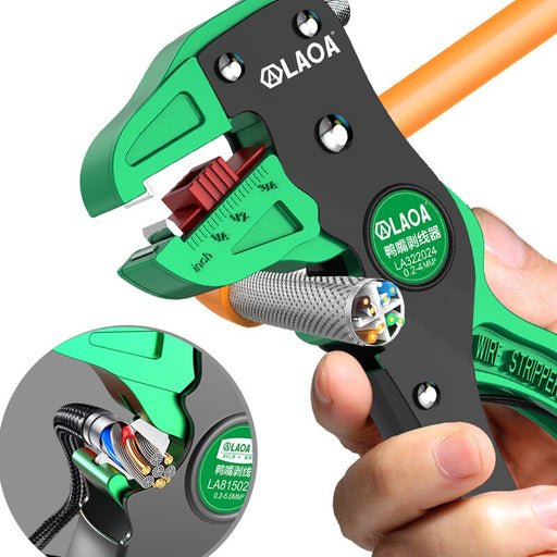 Automatic Wire Stripper Flatwire Cutter Stripping Plier 0.2 to 4mm Range Length Adjustment
