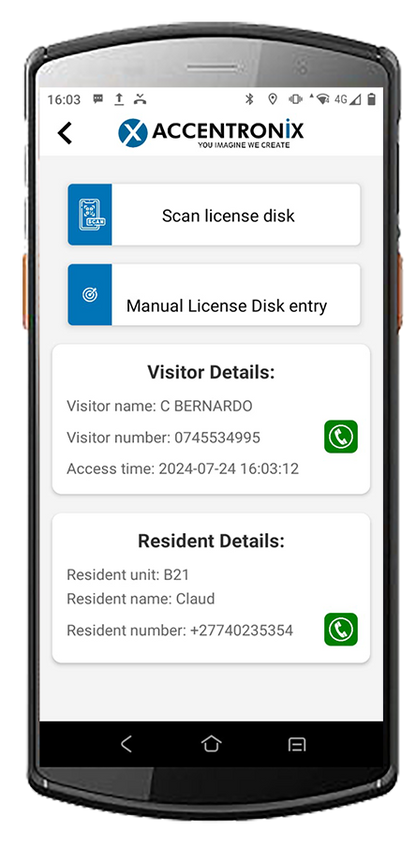 Accentronix Licence Disc Scanner