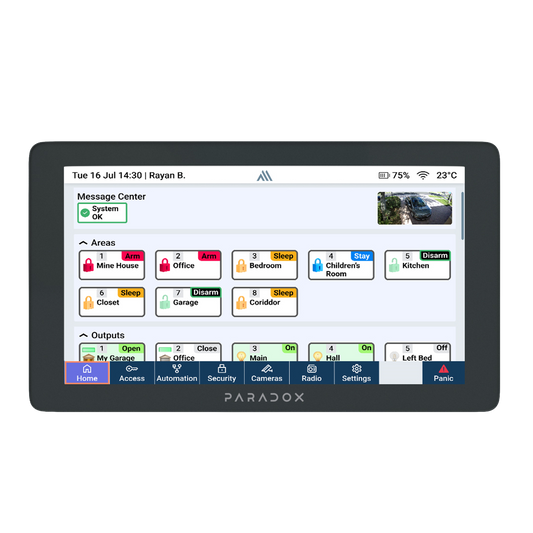 Paradox K70M 7" Touchscreen Keypad Grey - PA6862G