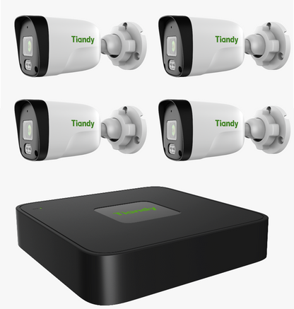 Tiandy 4 IP Camera Kit with 8CH Recorder & 1TB HDD