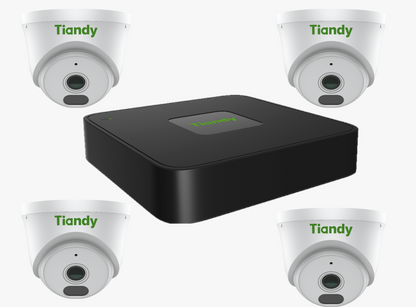 Tiandy 4 IP Camera Kit with 8CH Recorder & 1TB HDD