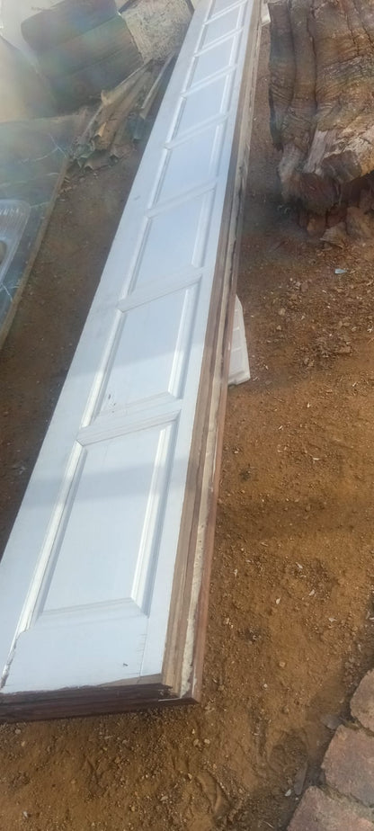 Sectional Double Garage Door Wooden White - Pre-owned