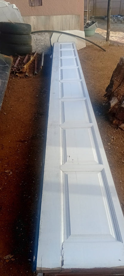Sectional Double Garage Door Wooden White - Pre-owned
