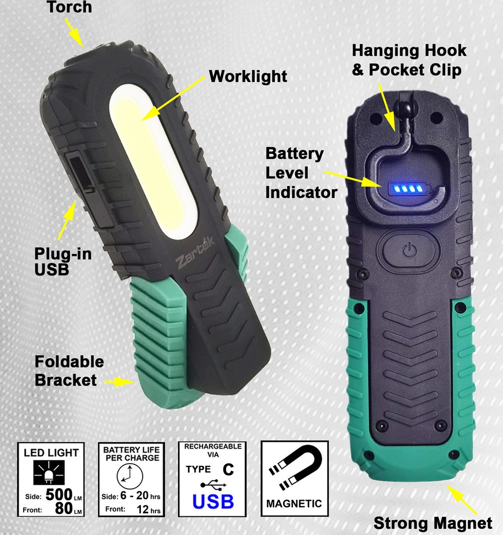 Zartek ZA-842 Mini Rechargeable LED Worklight