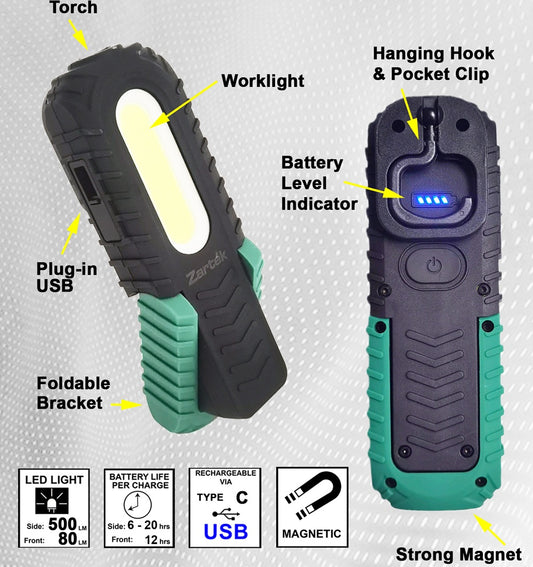 Zartek ZA-842 Mini Rechargeable LED Worklight