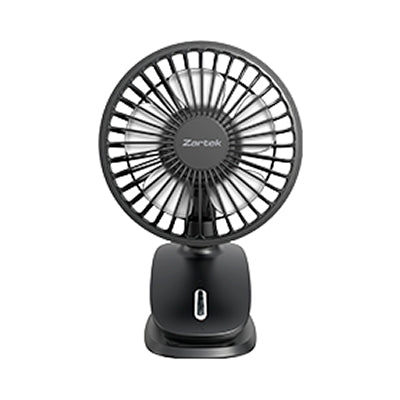 Zartek ZA-144 Solar USB Rechargeable Portable Oscillating Clamp Fan