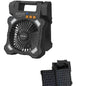 Zartek ZA-148-B Solar USB Rechargeable Portable Fan