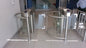 Boomgate Cyclone Curved Glass Turnstile Single 3-Arm Half Height - Automatic Motorised