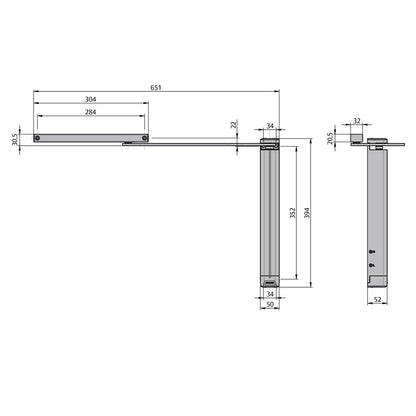 ASSA ABLOY DC630G-L Cam-Motion Vertical gate Closer Left Hand