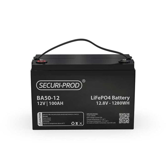 Securi-Prod 12V 100AH LiFePo4 Lithium Battery