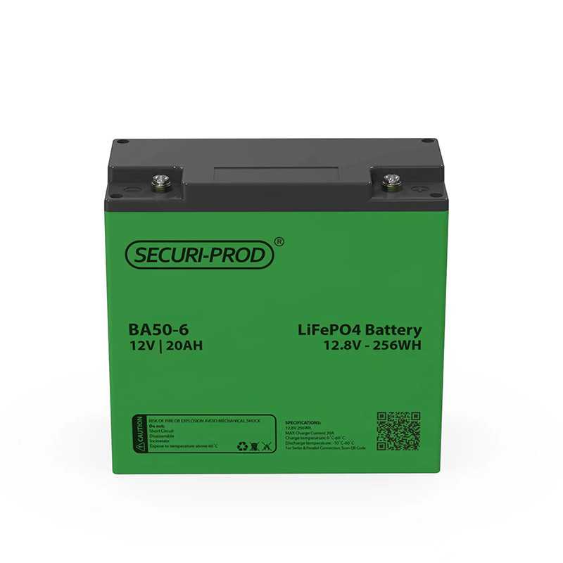 Securi-Prod 12V 20AH LiFePo4 Lithium Battery