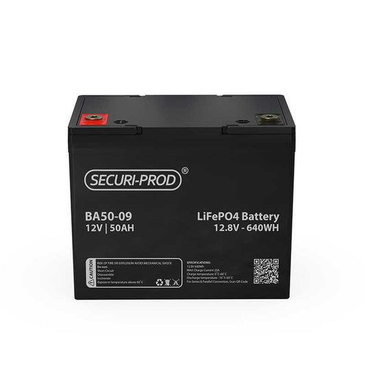 Securi-Prod 12V 50AH LiFePo4 Lithium Battery