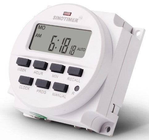 Sinotimer Digital 7 Days Programmable Timer Switch with Relay
