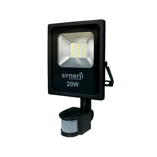 SYNERJI 20W Daylight LED with Motion Sensor Floodlight