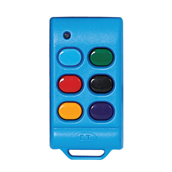 ET Blue 6 Button 434MHz Code Hopping Remote Transmitter – SecureRite