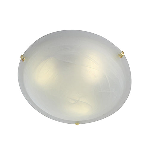 Eurolux C49PB Alabaster Polished Brass Ceiling Light