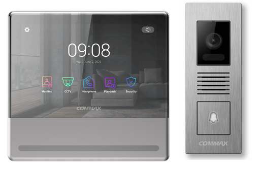 Commax CDV-70QT Touch Video Intercom Display and Camera Kit