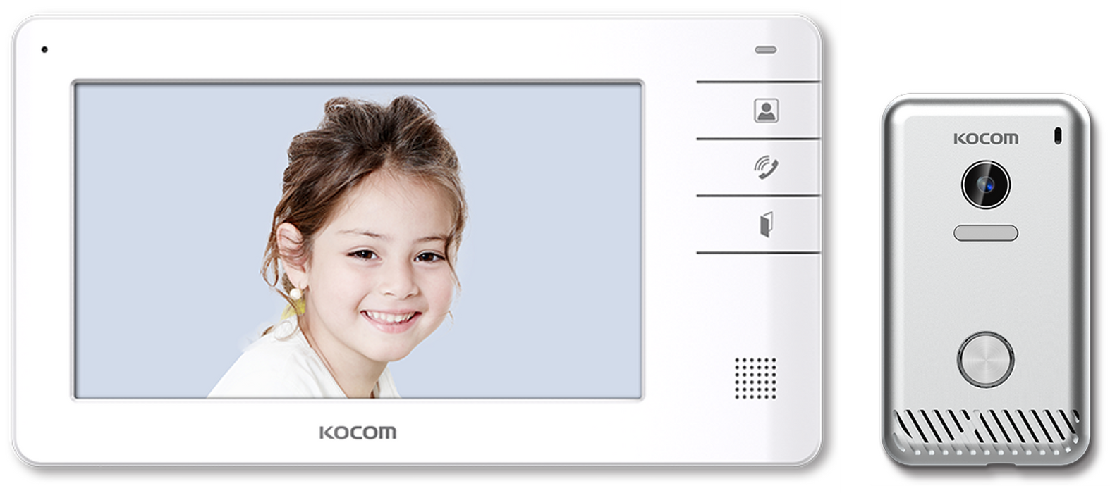 Kocom 7 Inch Colour LCD Video Intercom - KCV-S701EB/KC-S81M
