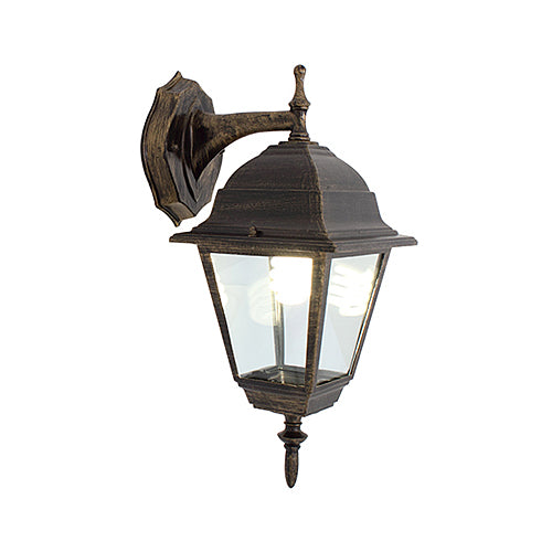 Eurolux O17BG Black and Gold Wall Lantern