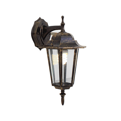 Eurolux O18BG Black and Gold Wall Lantern