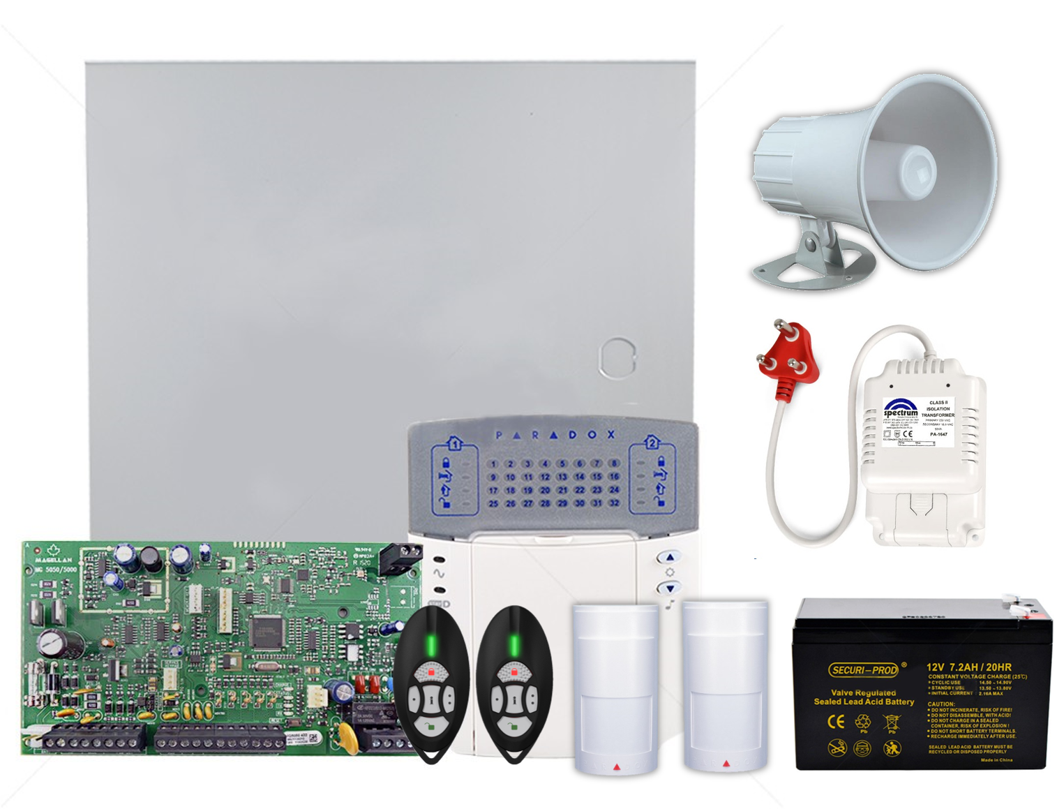 Paradox MG5050 K32 LED Keypad 2xPMD2 Full Kit - SecureRite