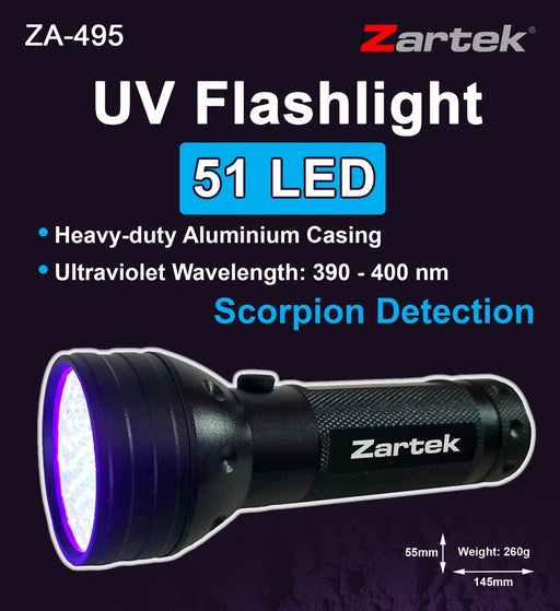 Zartek ZA-495 Ultraviolet Leakage Detection Glass Repair LED Flashlight Torch