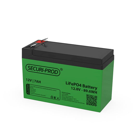 Securi-Prod 12V 7AH LiFePo4 Lithium Battery