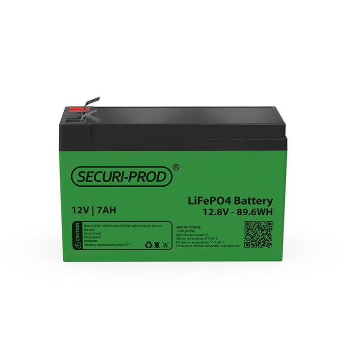 Securi-Prod 12V 7AH LiFePo4 Lithium Battery