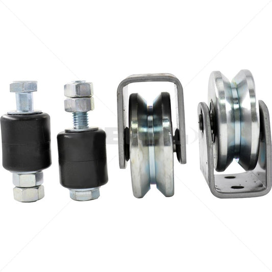 80mm V-Shaped Sliding Gate Wheels Electro-Plated