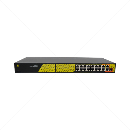 Genata 16 Port PoE Network Switch + 2Gb TP + 1 Gb SFP Uplink (300W)
