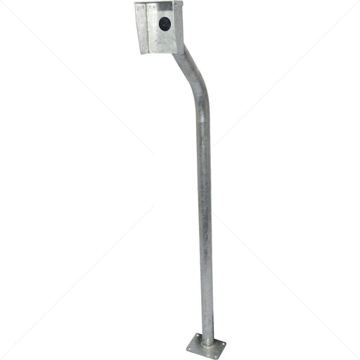 Gooseneck Galvanised with Base Plate and Rainshield