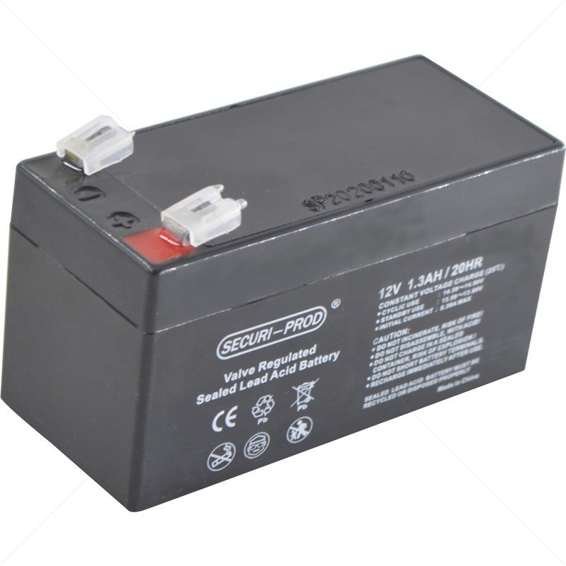 securi-prod 12V 1.3AH sealed lead acid battery for gate and garage door operators from power kingdom